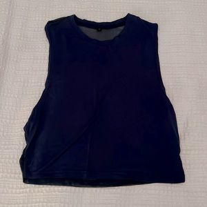 Crop tank with mesh back